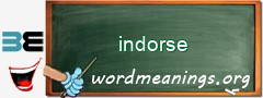 WordMeaning blackboard for indorse